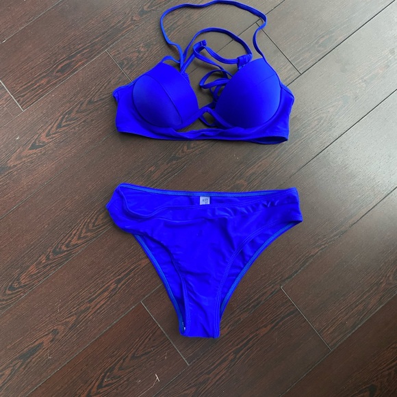 Shein Cut Out Halter Push Up Bikini Swimsuit - Picture 3 of 3